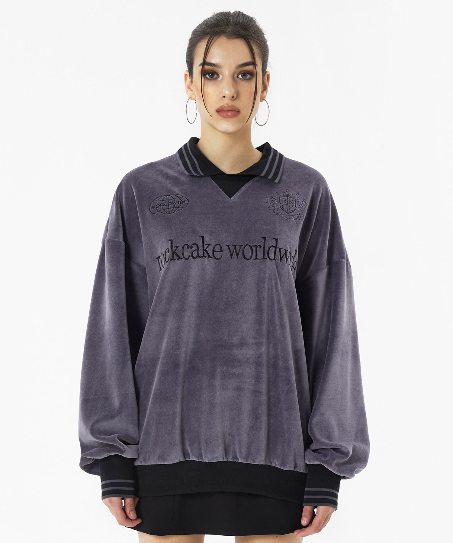 Sporty Veloa Sweatshirt - Charcoal